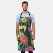 Tablier Tucan tropical et forêt tropicale Feuille (Porté)