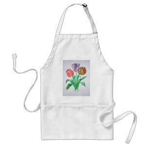 Tablier Tulip Trio Fleurs Artistiques colorées