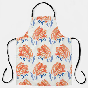 Tablier Tulipe baroque : Linocut Vintage botanique