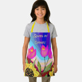 Tablier Tulipes de tournesol et amour Penser à vous (Insitu)