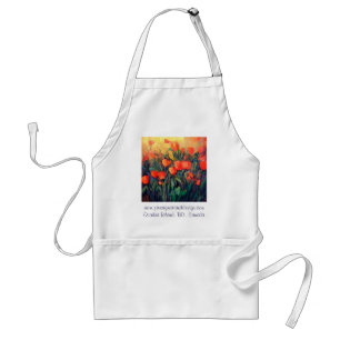 Tablier Tulipes en rouge