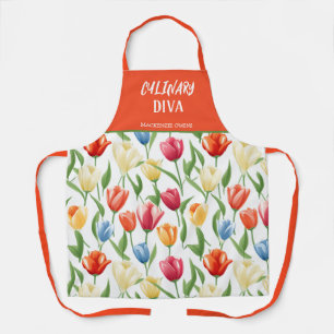 Tablier Tulipes personnalisées Motifs