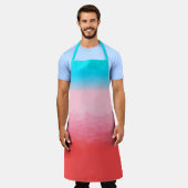 Tablier Turks and Caicos Blue et Coral Ombre (Porté)