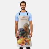Tablier Turquie Citrouilles Thanksgiving Apron (Porté)
