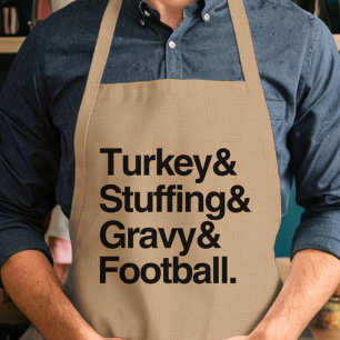 Tablier Turquie & farce & Gravité & Football Thanksgiving