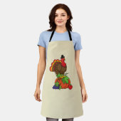 Tablier Turquie mignonne avec moisson Thanksgiving (Porté)
