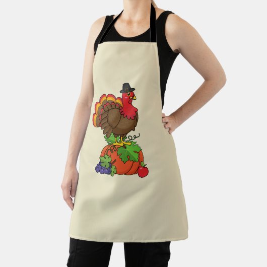 Tablier Turquie mignonne avec moisson Thanksgiving (Insitu)