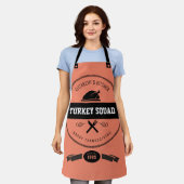 Tablier Turquie Squad Drôle Hipster Peach et Black (Porté)