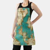 Tablier Turquoise Brown Cream Animal Cowhide Western (Insitu)