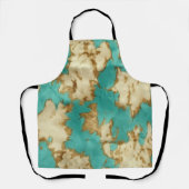 Tablier Turquoise Brown Cream Animal Cowhide Western (Recto)