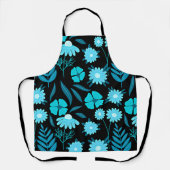 Tablier Turquoise en fleurs (Recto)