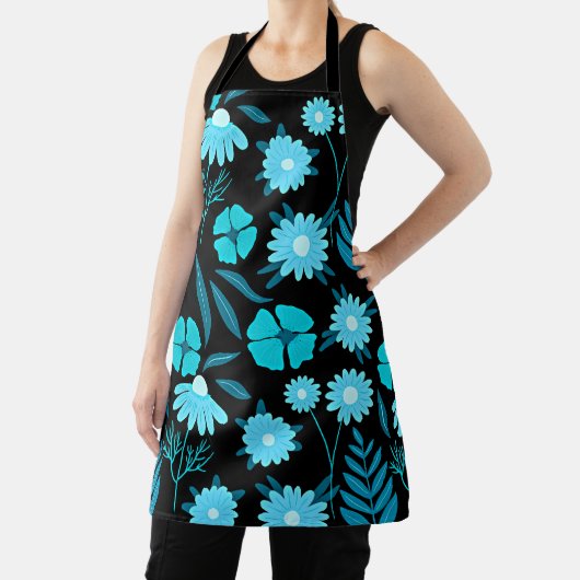 Tablier Turquoise en fleurs (Insitu)