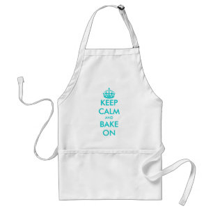 Tablier turquoise Keep Calm et enfournez Personn