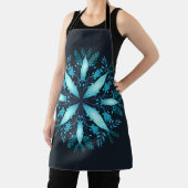 Tablier Turquoise Mandala - Fleur de flocon de neige bleu (Insitu)