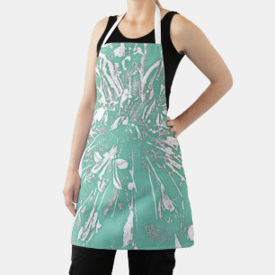 Tablier Turquoise Peony Apron