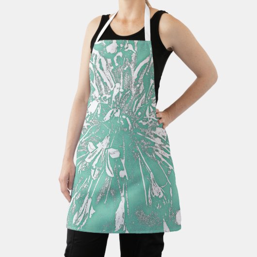 Tablier Turquoise Peony Apron (Insitu)