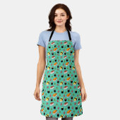 Tablier Turquoise Sushi Motif Apron (Porté)