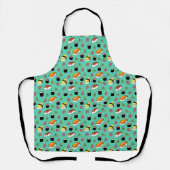 Tablier Turquoise Sushi Motif Apron (Recto)