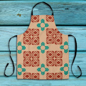 Tablier Turquoise Zia Tribal Brown Tan