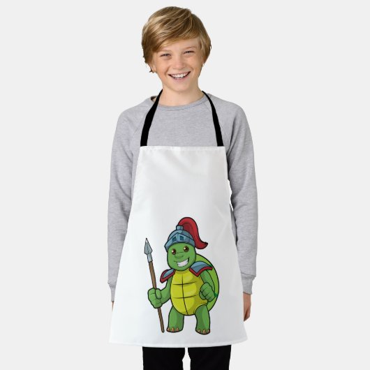 Tablier Turtle as Warrior with Spear & Helmet (Porté)