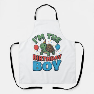 Tablier Turtle pour garçon d'anniversaire Design de chemis