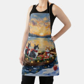 Tablier Tuxedo Cat Christmas Boat Holiday (Insitu)