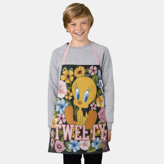 Tablier TWEETY™ Broderie Florale Graphique (Porté)