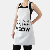 Tablier Twin Cats Meow - Cute Minimalist Cat Face Line Art (Insitu)