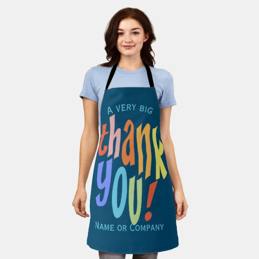 Tablier Type d'appréciation du Merci bleu (Porté)