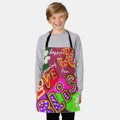 Tablier Typographes amusants, brillants, heureux (Porté)