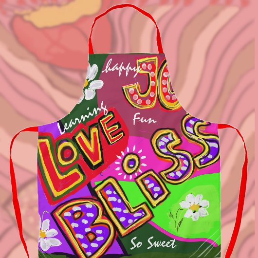 Tablier Typographes amusants, brillants, heureux