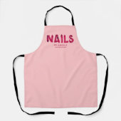 Tablier Typographie acrylique rouge Technologie des ongles (Recto)