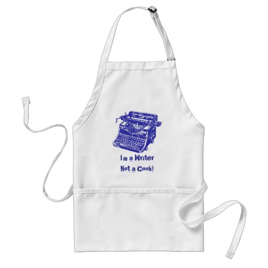 Tablier Typographie bleue Vintage (Devant)