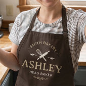 Tablier Typographie de Boulangerie Rustique Chef Boulanger
