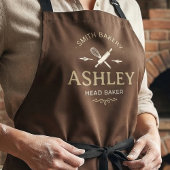 Tablier Typographie de Boulangerie Rustique Chef Boulanger