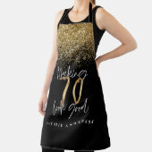 Tablier Typographie moderne de la parties scintillant d'or (Insitu)