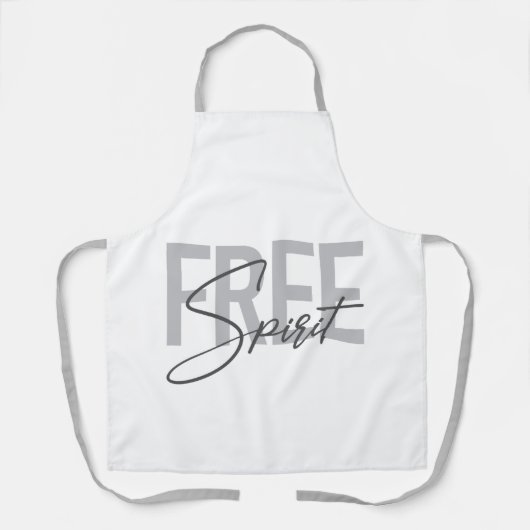 Tablier Typographie moderne, simple, cool de Free Spirit (Recto)