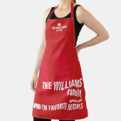 Tablier Typographie Monogramme moderne ROUGE (Insitu)