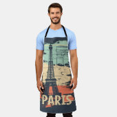 Tablier Typographie parisienne : affiche Eiffel abstraite. (Porté)