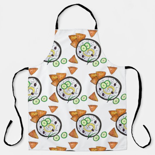 Tablier Tzatziki Grec Meze Dip Nourriture Méditerranéenne  (Recto)