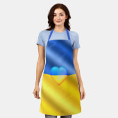 Tablier Ukraine Drapeau Apron Liberté Coeur Ukrainien Cade (Porté)