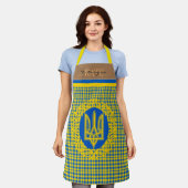 Tablier Ukraine, drapeau ukrainien, monogramme try (Porté)