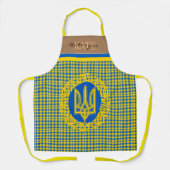 Tablier Ukraine, drapeau ukrainien, monogramme try (Recto)