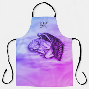 Tablier Un ange endormi, monogramme personnalisé