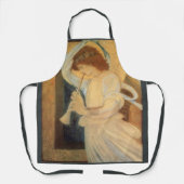 Tablier Un ange jouant du flageolet par Burne-Jones (Recto)