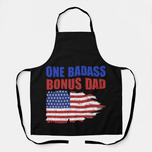 Tablier Un Badass Bonus Papa American Flag Père jour (Recto)