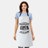 Tablier Un bon mariage est comme une casserole (Porté)