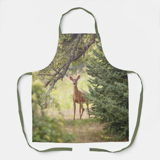 Tablier Un cerf solitaire (Recto)
