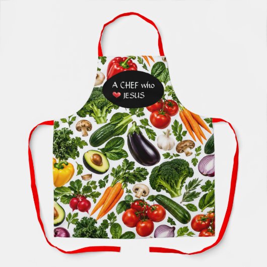 Tablier Un chef qui aime JESUS (Recto)