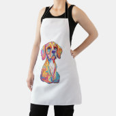 Tablier Un chien aquarelle (Insitu)